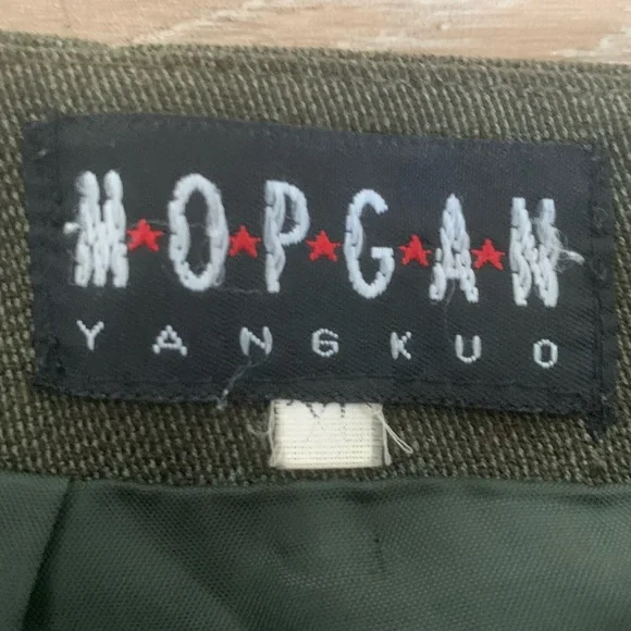 Mopgan Yangkuo Olive A-Line Skirt with Lace-Up Accent Size XL - Picture 3 of 3